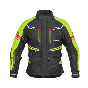 Pánska moto bunda W-TEC Ventura čierna-fluo žltá - XXL