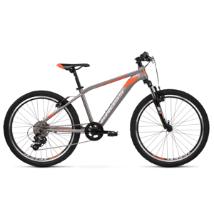 Juniorský bicykel Kross Level JR 2.0 24" - model 2020 grafitová/oranžová - 14" - Záruka 10 rokov