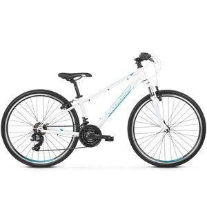 Juniorský bicykel Kross Evado JR 1.0 26" - model 2020 biela/tyrkysová/modrá - 13" - Záruka 10 rokov