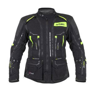 Moto bunda W-TEC Aircross čierna-fluo žltá - M