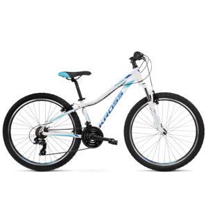 Dámsky horský bicykel Kross Lea 1.0 26" - model 2020 bielo-modrá - XS (15")