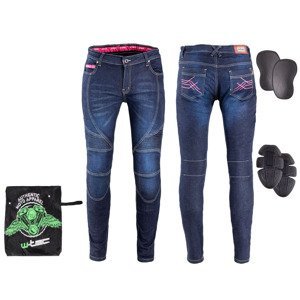 Dámske moto jeansy W-TEC Rafael modrá - L