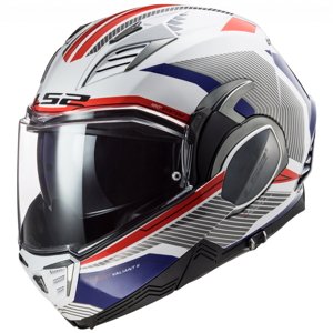 Výklopná moto prilba LS2 FF900 Valiant II Revo P/J White Red Blue - XL (61-62) - Záruka 5 rokov