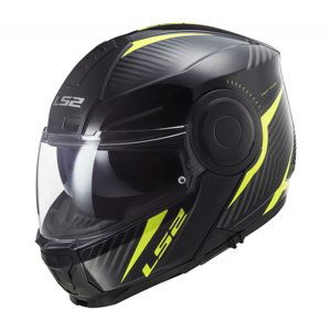 Výklopná moto prilba LS2 FF902 Scope Skid Black H-V Yellow - S (55-56)