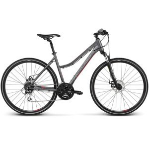 Dámsky crossový bicykel Kross Evado 4.0 28" - model 2020 grafitová/ružová - M (17") - Záruka 10 rokov