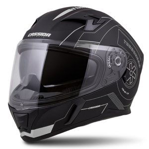 Moto prilba Cassida Integral 3.0 Turbohead čierna matná/strieborná - XL (61-62)