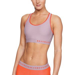 Dámska športová podprsenka Under Armour Mid Keyhole Grey Orange - XS