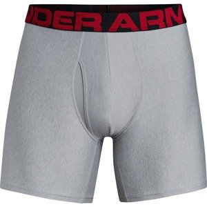 Pánske boxerky Under Armour Tech 6in 2 Pack Mod Gray Light Heather - M