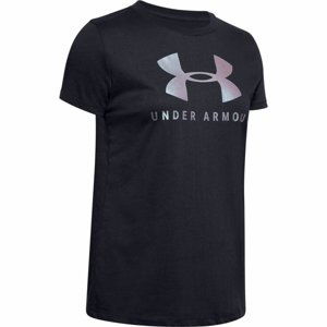 Dámske tričko Under Armour Graphic Sportstyle Classic Crew Black-Chrome - XS