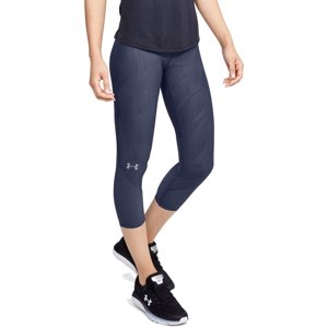 Dámske kompresné 3/4 legíny Under Armour W Fly Fast Jacquard Crop Blue Ink - S