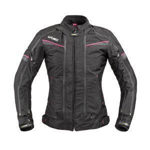 Dámska moto bunda W-TEC Progair Lady čierno-ružová - XL