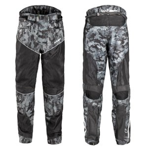 Pánske letné moto nohavice W-TEC Jori Black-Grey Digi-Camo - XL