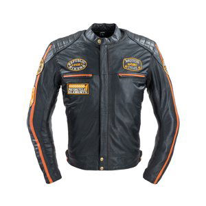 Pánska kožená moto bunda W-TEC Sheawen Antique čierna - 6XL