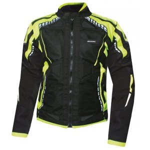 Pánska textilná moto bunda Spark Athmos čierna-fluo - 4XL