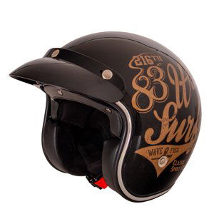 Moto prilba W-TEC Café Racer 3Ways Surf Bronze - XXL (63-64)