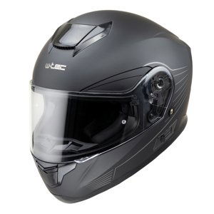 Moto prilba W-TEC Yorkroad Solid Black Grey Matt - XXL (63-64)