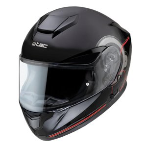 Moto prilba W-TEC Yorkroad Fusion Black Grey Red Glossy - XS (53-54)