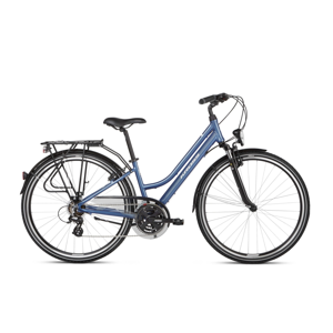Dámsky trekingový bicykel Kross Trans 2.0 28" SR - model 2021 modro-biela - S (15") - Záruka 10 rokov