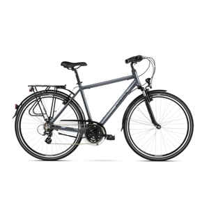 Pánsky trekingový bicykel Kross Trans 2.0 28" SR - model 2021 grafitová/čierna - L (21'') - Záruka 10 rokov