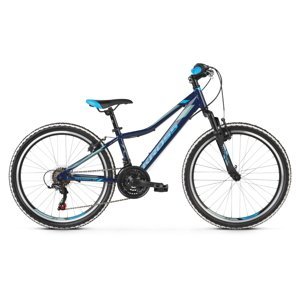 Juniorský bicykel Kross Hexagon JR 1.0 24" SR - model 2021 tmavo modro/modrá/strieborna - 13" - Záruka 10 rokov