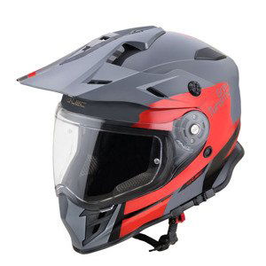 Moto prilba W-TEC V331 PR Graphic Red-Grey - S (55-56)