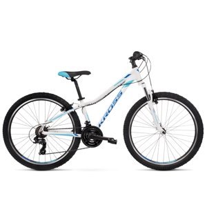 Dámsky horský bicykel Kross Lea 1.0 26" SR - model 2021 bielo-modrá - S (17'')