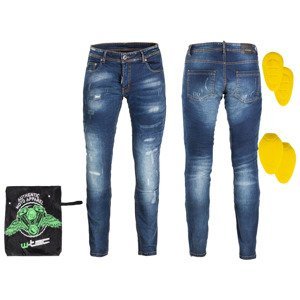 Pánske moto jeansy W-TEC Feeldy modrá - XL