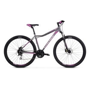 Dámsky horský bicykel Kross Lea 5.0 29" SR - model 2021 grafitová/ružová/fialová - S (17'')