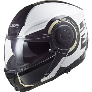 Výklopná moto prilba LS2 FF902 Scope Arch Gloss White Titanium - XS (53-54)