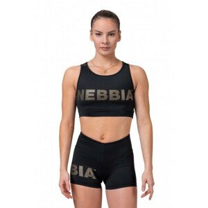 Dámsky mini top Nebbia Gold Mesh 830 Black - XS