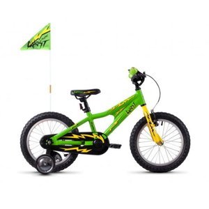 Detský bicykel Ghost Powerkid 16" Green / Yellow - Záruka 10 rokov