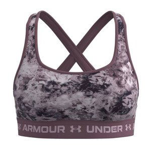 Dámska športová podprsenka Under Armour Crossback Mid Print Ash Plum - XS