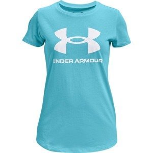 Dievčenské tričko Under Armour Live Sportstyle Graphic SS Opal Blue - YM