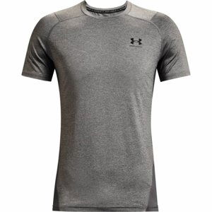 Pánske tričko Under Armour HG Armour Fitted SS Carbon Heather - S