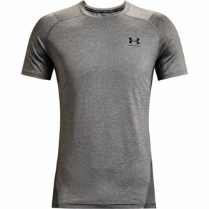 Pánske tričko Under Armour HG Armour Fitted SS Carbon Heather - M