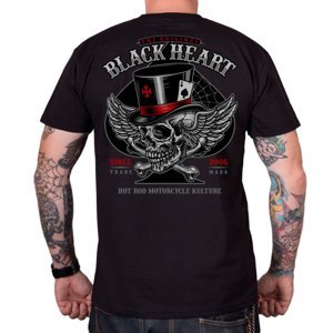 Tričko BLACK HEART Hat Skull šedá - XL