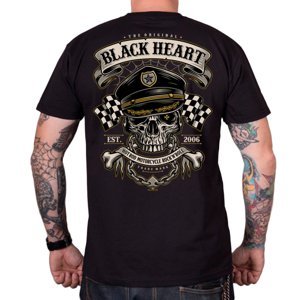 Tričko BLACK HEART Old School Racer čierna - XL