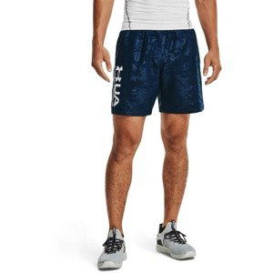 Pánske kraťasy Under Armour Woven Emboss Shorts Academy/ White - XL