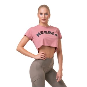 Dámsky voľný crop top Nebbia Fit & Sporty 583 Old Rose - XS