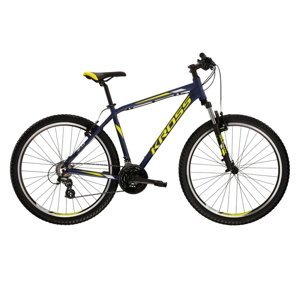Horský bicykel Kross Hexagon 2.0 26" - model 2022 tmavo modrá/limetová/šedá - M (19'')