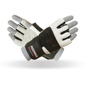 Fitness rukavice MadMax Professional 2021 bielo-čierna - L