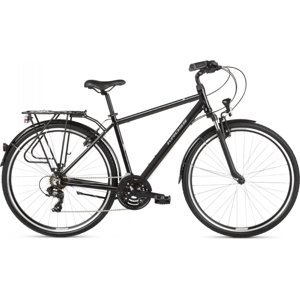 Pánsky trekingový bicykel Kross Trans 1.0 28" - model 2022 čierna/šedá - M (19'')