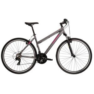 Dámsky crossový bicykel Kross Evado 1.0 28" - model 2022 grafitová/malinová - L (19")