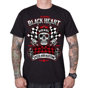 Tričko BLACK HEART Speed and Kustom čierna - L