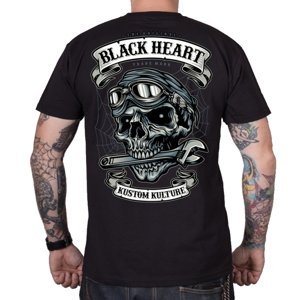 Tričko BLACK HEART Trapper čierna - XL