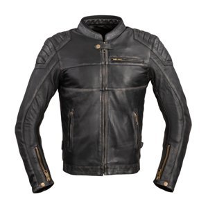 Pánska kožená moto bunda W-TEC Suit vintage čierna - 5XL