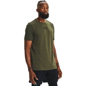 Pánske tričko Under Armour Seamless Wordmark SS Marine OD Green - M