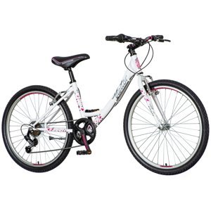 Dievčenský bicykel Visitor Fox 240S6 24" - model 2021 bielo-ružová - 14"