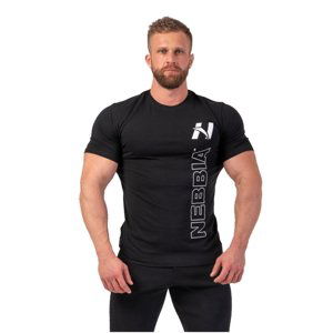 Pánske tričko Nebbia Vertical Logo 293 Black - L