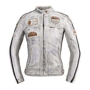 Dámska kožená moto bunda W-TEC Sheawen Lady White New biela - 3XL